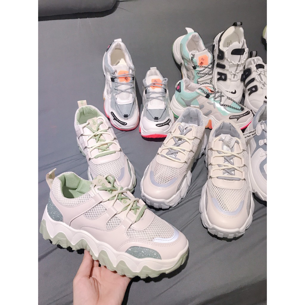 Giày thể thao phản quang 2 dây đan