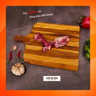 Thớt Gỗ Teak Cao Cấp - Cắt Thái, Trang Trí - 35,5x32x1,9cm - VTC01