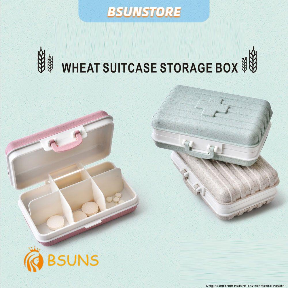 Hộp Đựng Thuốc Mini Hình Vali Bằng Nhựa Tiện Dụng Mang Theo Du Lịch