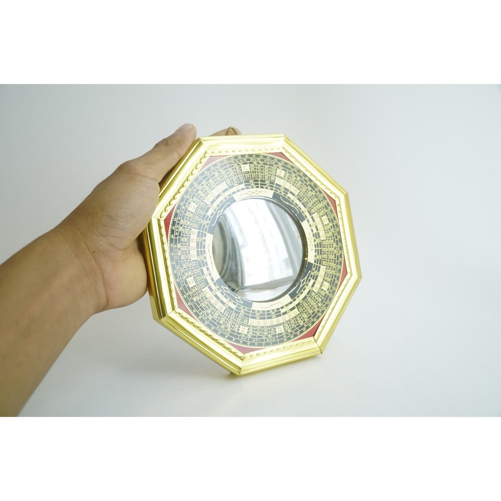 1 Gương bát quái La Kinh lồi treo cửa trấn trạch - có 3 size
