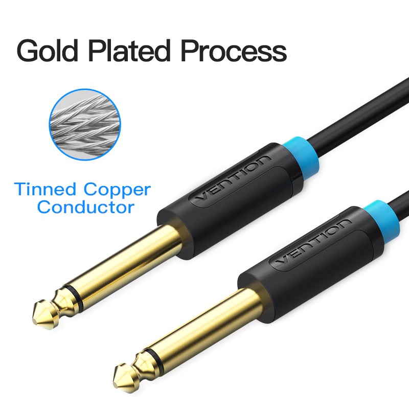 Dây cáp âm thanh đầu cắm 6.5 cho cổng 6.5mm kết nối đàn guitar sang amply
