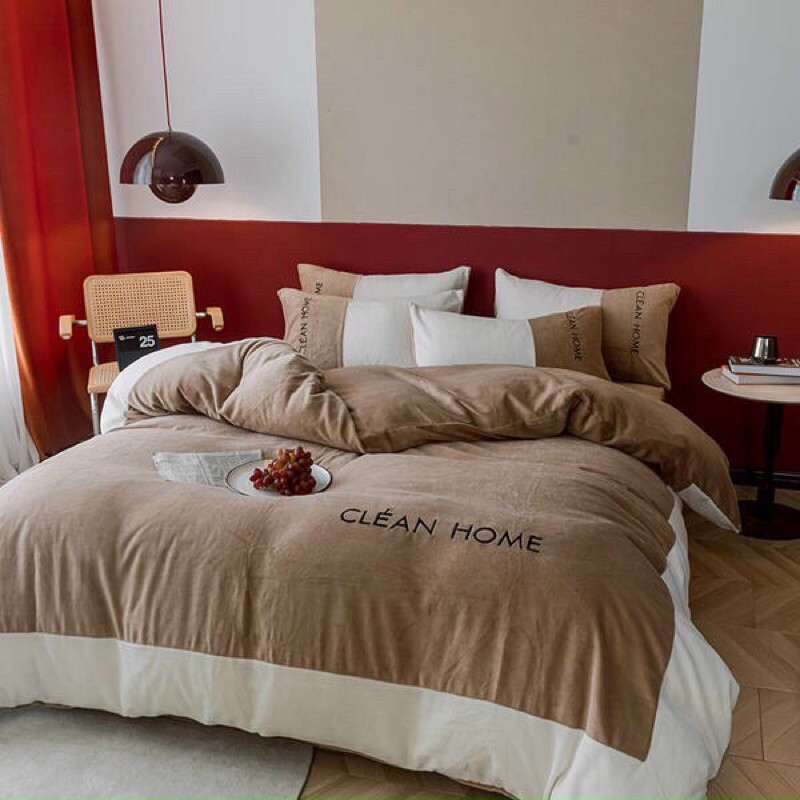 Bộ chăn ga gối nỉ nhung Cléan Home và Goodlife ❤️ FREESHIP ❤️ Nỉ nhung cao cấp ❤️ Nỉ nhung loại 1