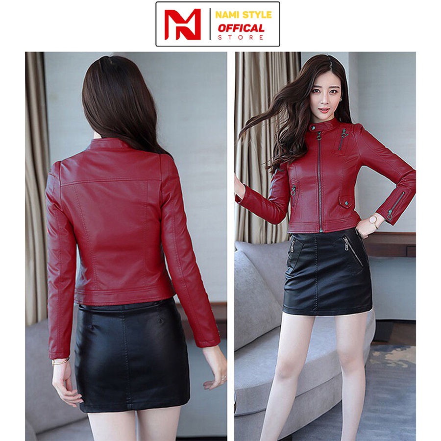 Áo Da Nữ Thái Cao Cấp❤FREESHIP❤Áo khoác da xịn dày đẹp AKDN06(Bảo Hành 2 năm)