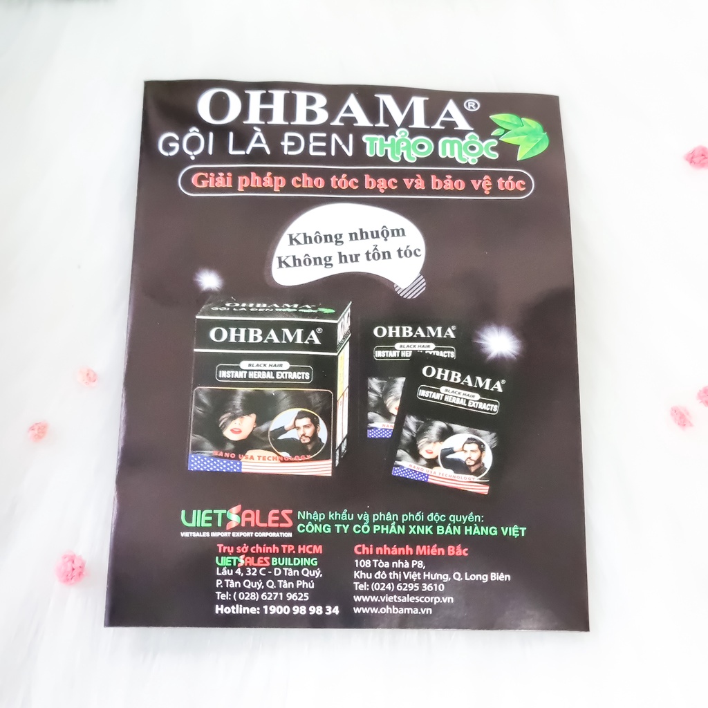 Dầu gội là đen, nâu tóc từ thảo mộc Ohbama gói 25ml