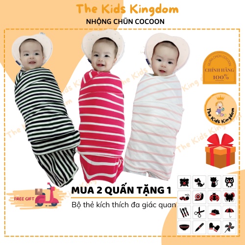 Quấn chũn Cocoon, khăn quấn em bé sơ sinh giúp ngủ ngon sâu giấc chống giật mình - THE KIDS KINGDOM
