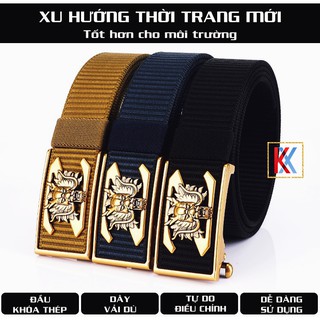 Thắt lưng vải dù tushi đầu rồng, dây nịt vải dù hàng xịn
