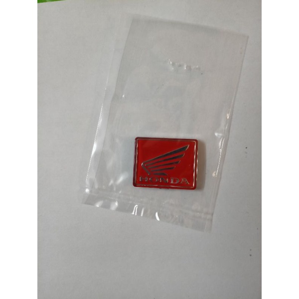 Tem nổi cứng cánh chim honda đỏ dán xe