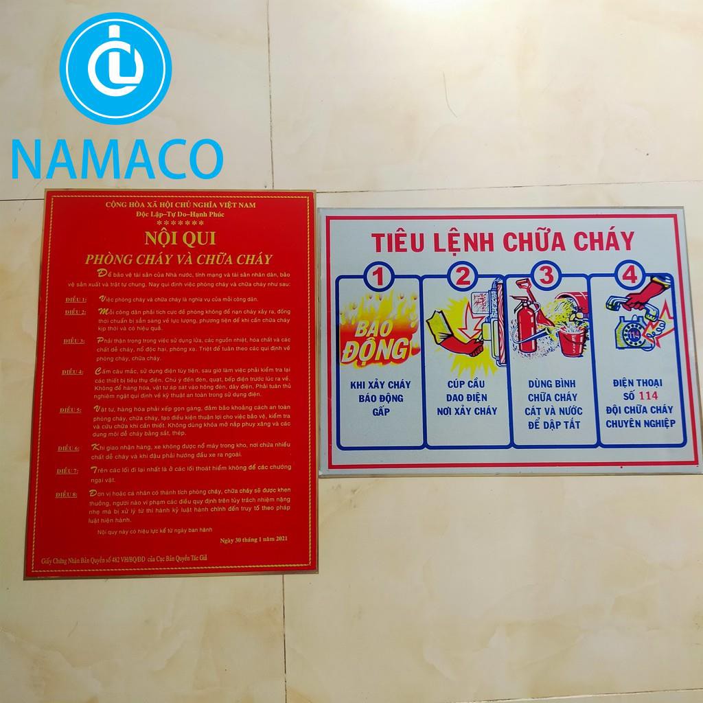 Tiêu Lệnh + Nội Quy PCCC + Cấm Lửa + Cấm Hút thuốc (107/41 liên khu 4-5, P. Bình Hưng Hòa B, Q. Bình Tân, HCM)