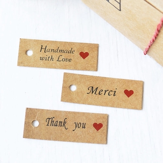 100 Tag Giấy Chữ Thank You