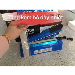{SIÊU RẺ} MÁY HÀN MIỆNG TÚI PFS200 NHỰA+ 1 DÂY HÀN NHIỆT 3MM- máy ép miệng túi- máy cắt màng co dập tay