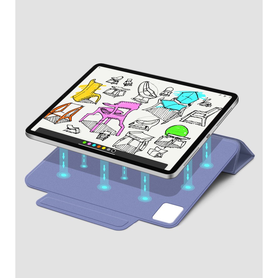 Bao Da Ipad Pro 11 Inch M1 / M2 / 2020 Cover Nam Châm Dành Cho Quai Kẹp Pencil 2