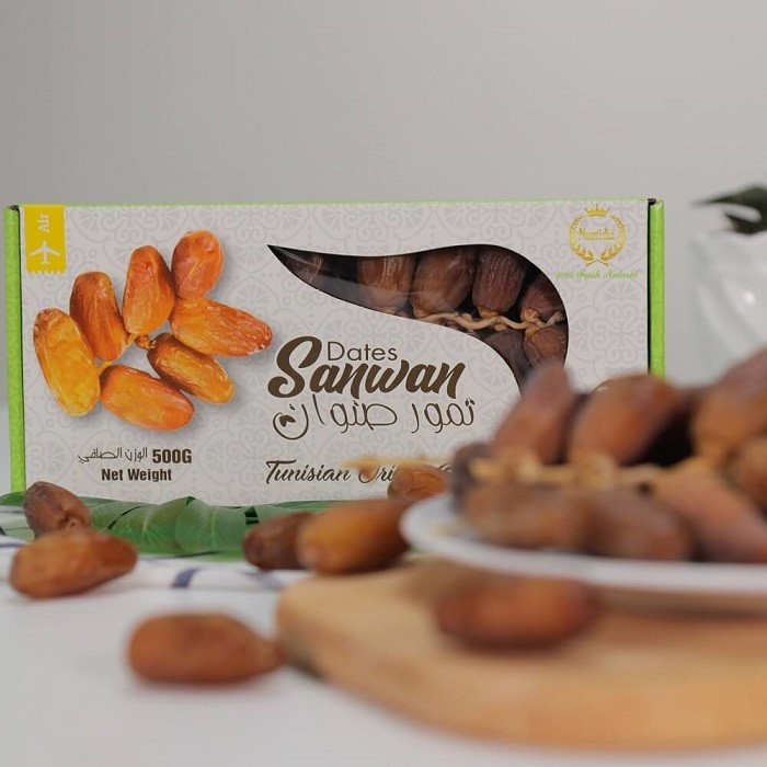 [HÀNG AIR] CHÀ LÀ NGUYÊN CÀNH SẤY DẺO DATES SANWA 500GRN TUSNISIA