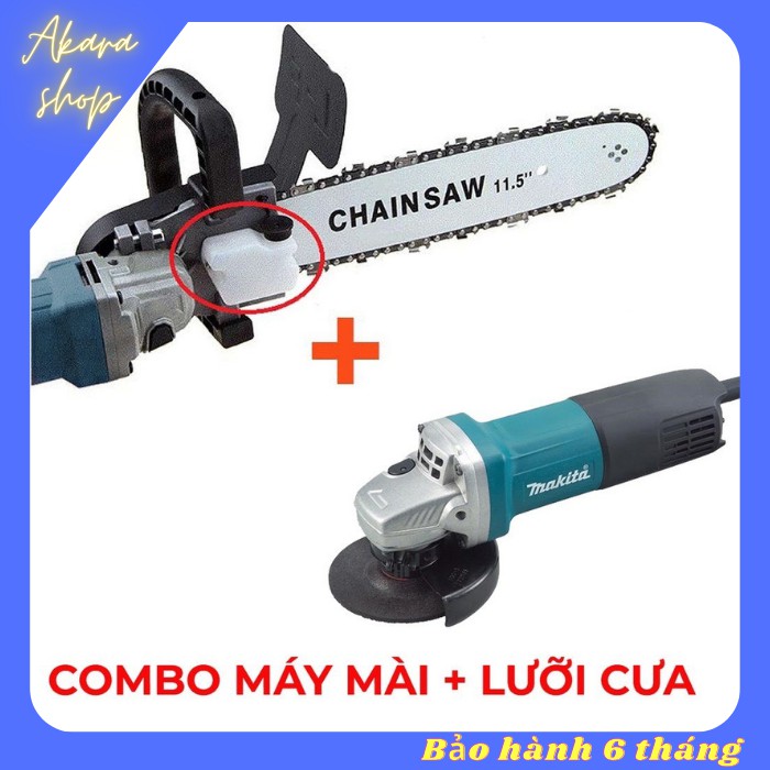 [COMBO] Máy mài góc MAKITA 9556 + Lưỡi cưa xích - Biến máy mài thành máy cưa siêu rẻ - Xẻ gỗ - Tỉa cành - Đánh bóng - Ch