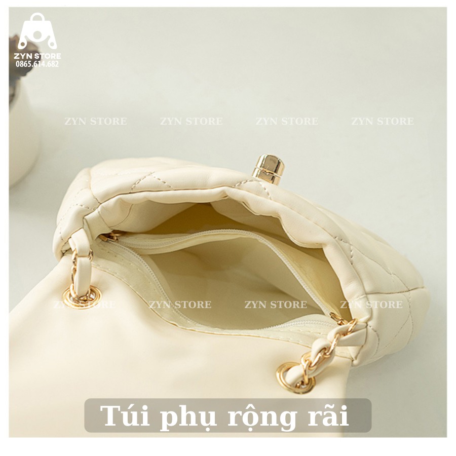 Túi xách mini nữ thêu trám da PU siêu kute ZYN STORE