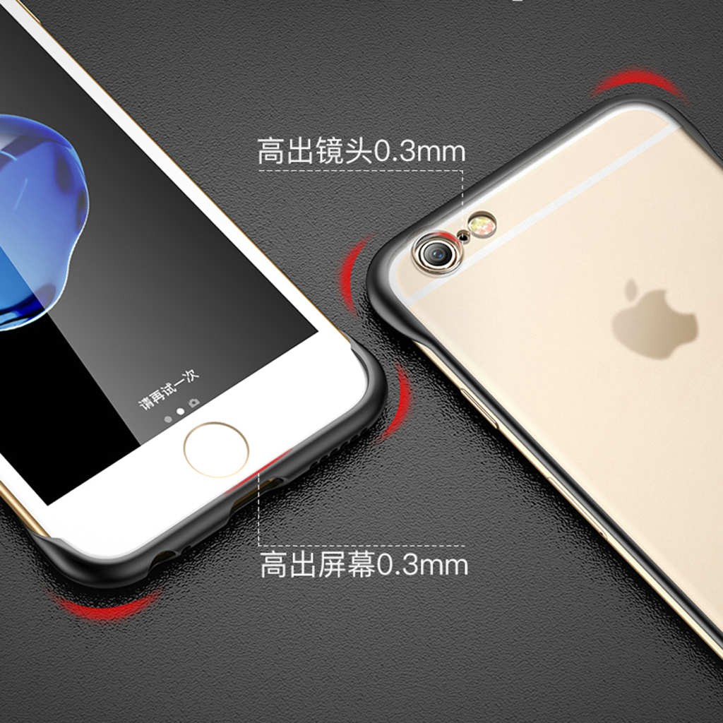 Ốp Điện Thoại Trong Suốt Siêu Mỏng Không Viền Khung Kim Loại Cho Iphone Xr Xs Max X 8 7 6 6s Plus