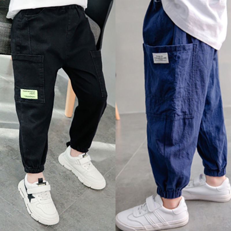Quần Dài Chống Muỗi Vải Cotton Lanh Mỏng Thời Trang Mùa Hè Mới 2023 Cho Bé Trai