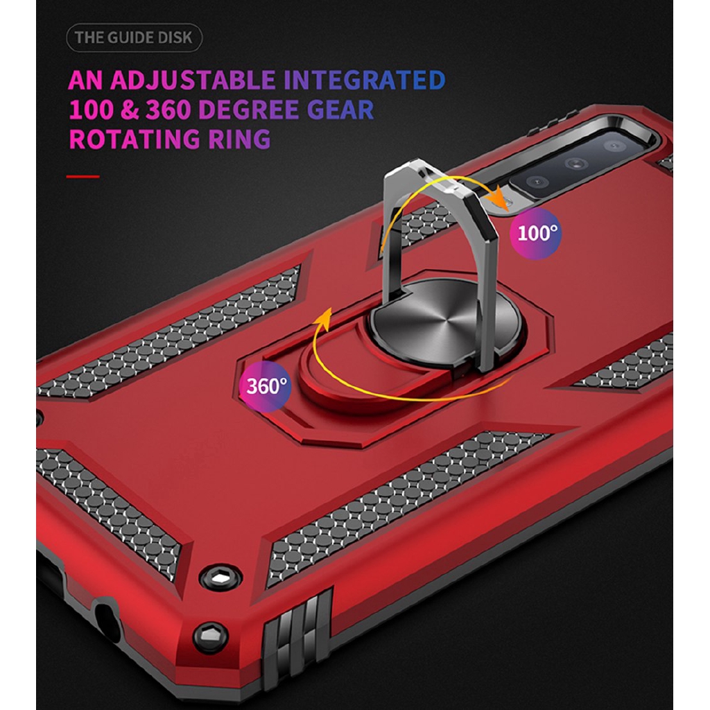 Ốp điện thoại PC cứng kèm giá đỡ nhẫn cho SAMSUNG GALAXY A7 2018 SM-A750F | BigBuy360 - bigbuy360.vn