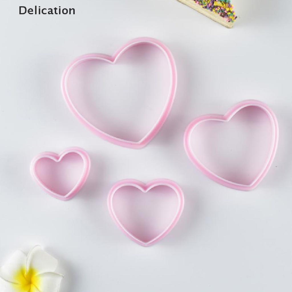Bộ 4 Khuôn Nhựa Hình Trái Tim