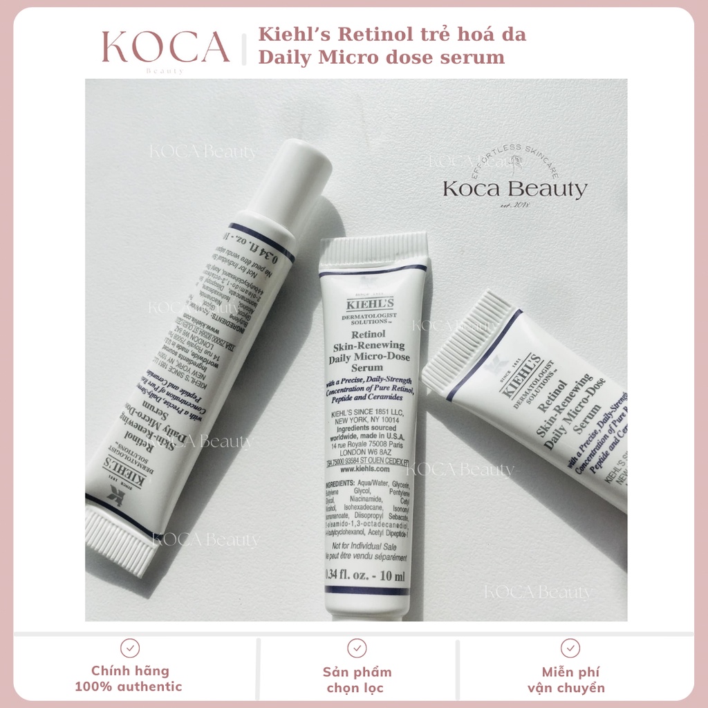 Auth tách set Kiehl’s Retinol trẻ hoá da Daily micro dose serum