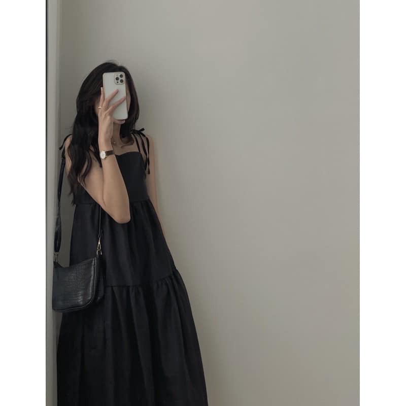 Váy babydoll 2 dây buộc nơ vai, Đầm 2 dây babydoll buộc nơ vai - Dorita Boutique | BigBuy360 - bigbuy360.vn