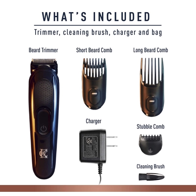 Máy cạo râu đa năng 3 trong 1 King C. Gillette Cordless Men’s Beard Trimmer Kit USA