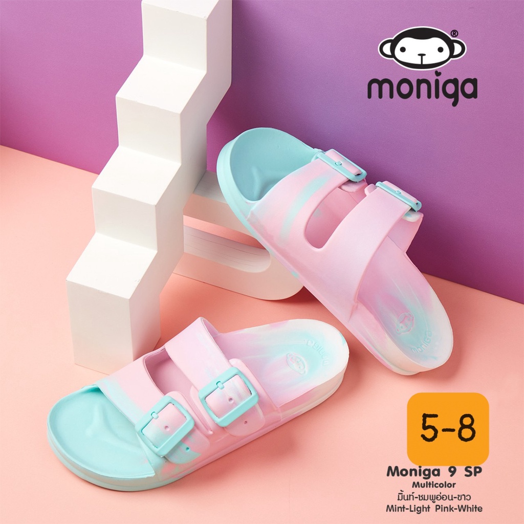 Dép Thái Lan cao su đúc hai quai nút khóa Monobo Moniga 9 color