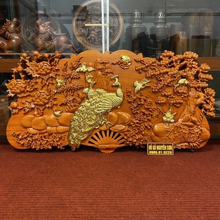 Tranh quạt gỗ phu thê viên mãn