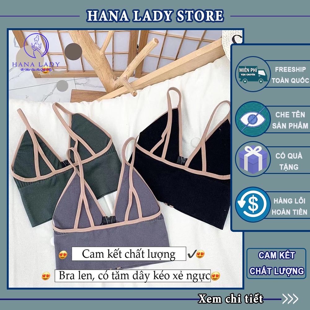 Bra ren hai dây, có dây kéo xẻ ngực, có thể tháo rời đệm ngực. Mã SP : BL032