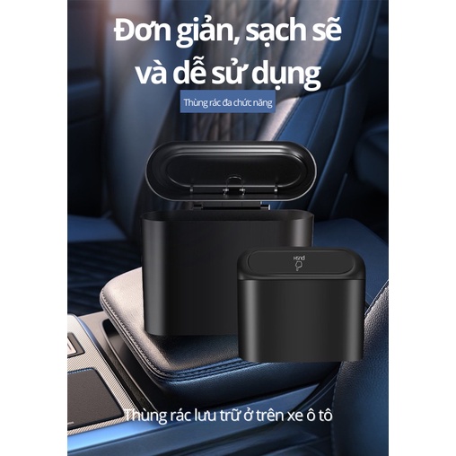Thùng Rác Ô Tô Có Nắp Đậy - Thùng Rác Mini Treo Cửa Ô Tô 6 By-1079