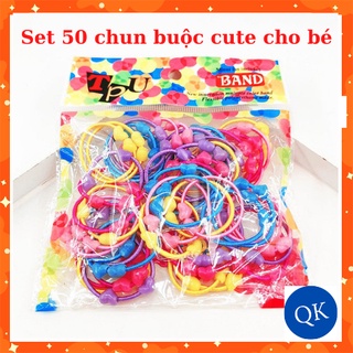 SET 50 Chun Buộc Tóc Nhiều Màu Cute