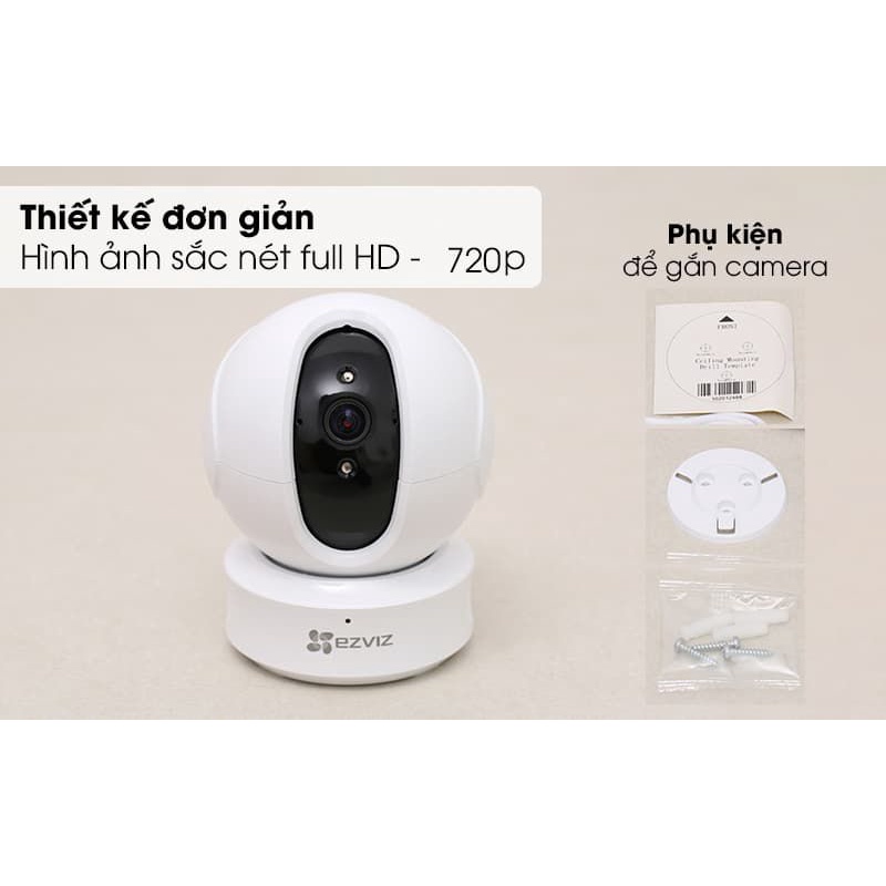 Camera không dây Wifi EZVIZ C6CN 720P (CS-CV246 720P) - Hàng Chính Hãng