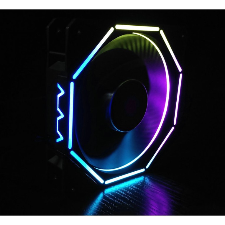 Bộ 8 Quạt Tản Nhiệt, Fan Case Coolmoon Ver 5 / V5 Led RGB - Kèm Bộ Hub Sync Main, Thay Đổi Hiệu Ứng Theo Nhạc