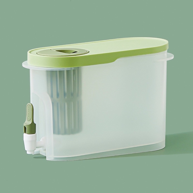 Bình nước 3,9l mẫu mới có vòi cao cấp dung tích lớn, bình đựng nước để tủ lạnh kèm bộ lọc trà tiện dụng