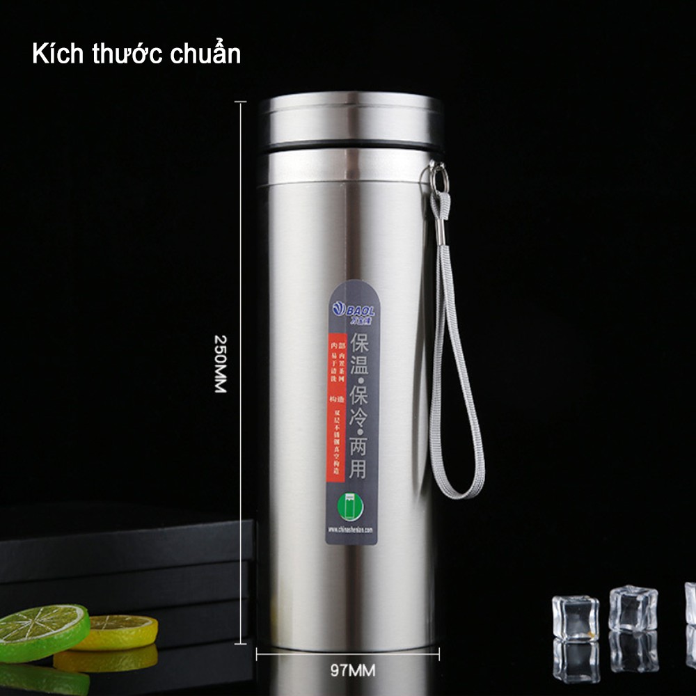 Bình Nước Giữ Nhiệt 💎SALE💎 ca hai lớp cách nhiệt Mini Inox 1200ml - Bình nước giữ nhiệt cute cho bé giữ lạnh 10 tiếng