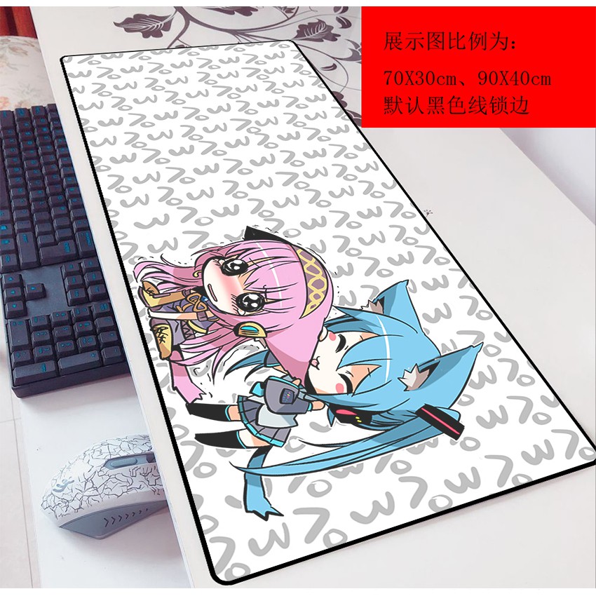Tấm lót chuột in hình Hatsune Miku 80x30 dễ thương