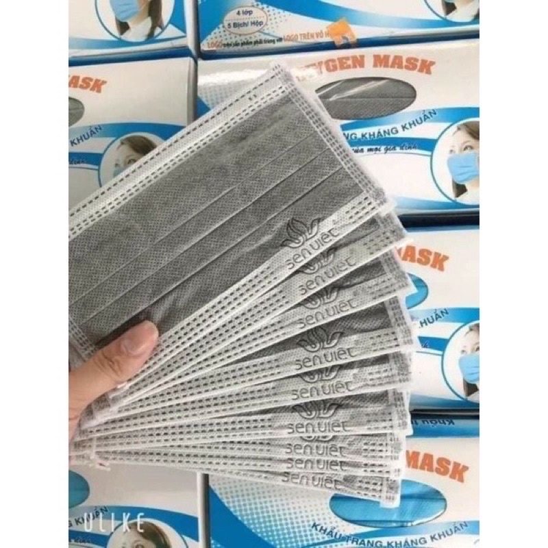 KHẨU TRANG Y TẾ SEN VIỆT, 4 LỚP, THAN HOẠT TÍNH, HỘP 50 CÁI | BigBuy360 - bigbuy360.vn