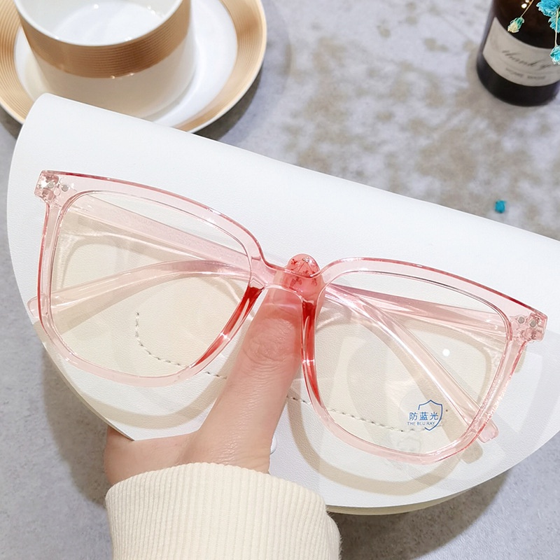 Kính mắt gọng tròn lớn chống tia bức xạ phong cách Hàn Quốc sang trọng thời trang dành cho nữ