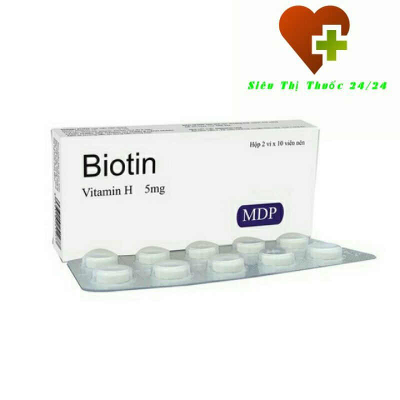 VITAMIN H Biotin 5mg Hộp 20 Viên