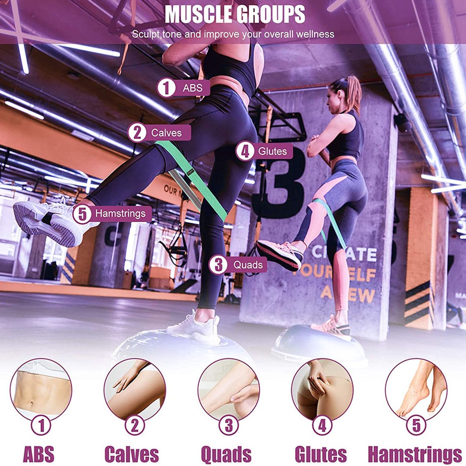 Dây Cao Su Kháng Lực Co Giãn Chống Trượt Dùng Tập Thể Hình Tại Nhà