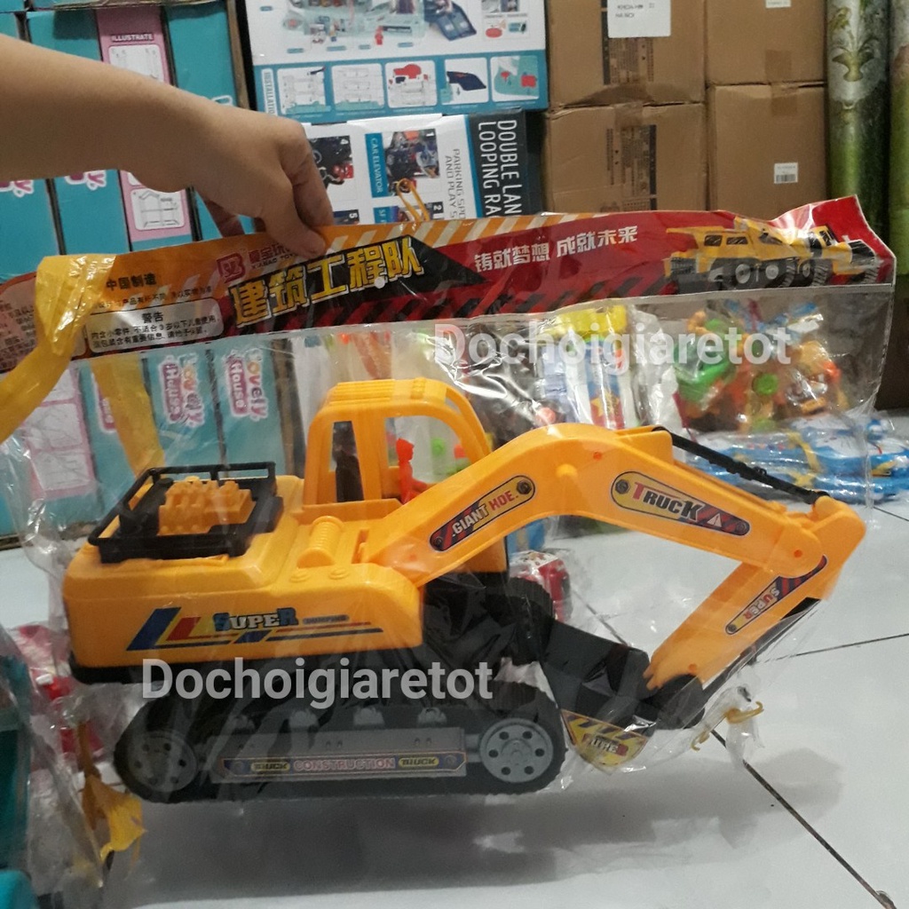 Đồ Chơi Xe Cần Cẩu, Xe Máy Xúc Siêu To Bằng Nhựa Cho Bé Nhiều Mẫu