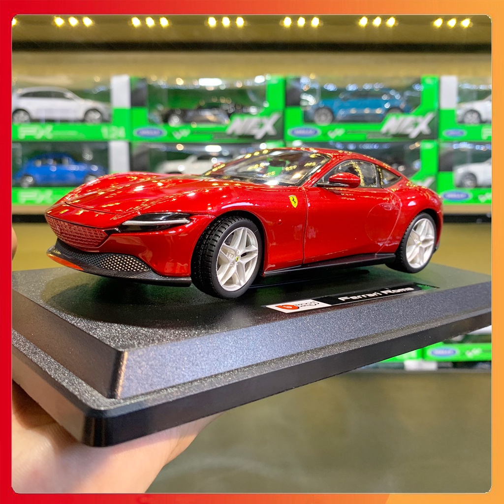 Xe mô hình Ferrari Roma tỉ lệ 1:24 Bburago màu đỏ