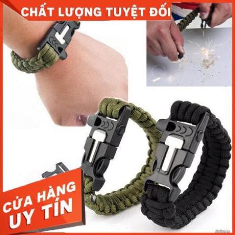 [ GIÁ BUÔN ] Vòng Sinh Tồn - Vòng Đeo Tay Đi Phượt Chất Liệu Dây Dù Siêu Bền - Phụ Kiện Phượt RiBô