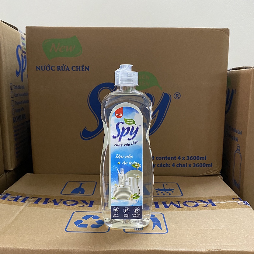 Nước rửa chén bát SPY hương Dịu Nhẹ 380ml thiên nhiên
