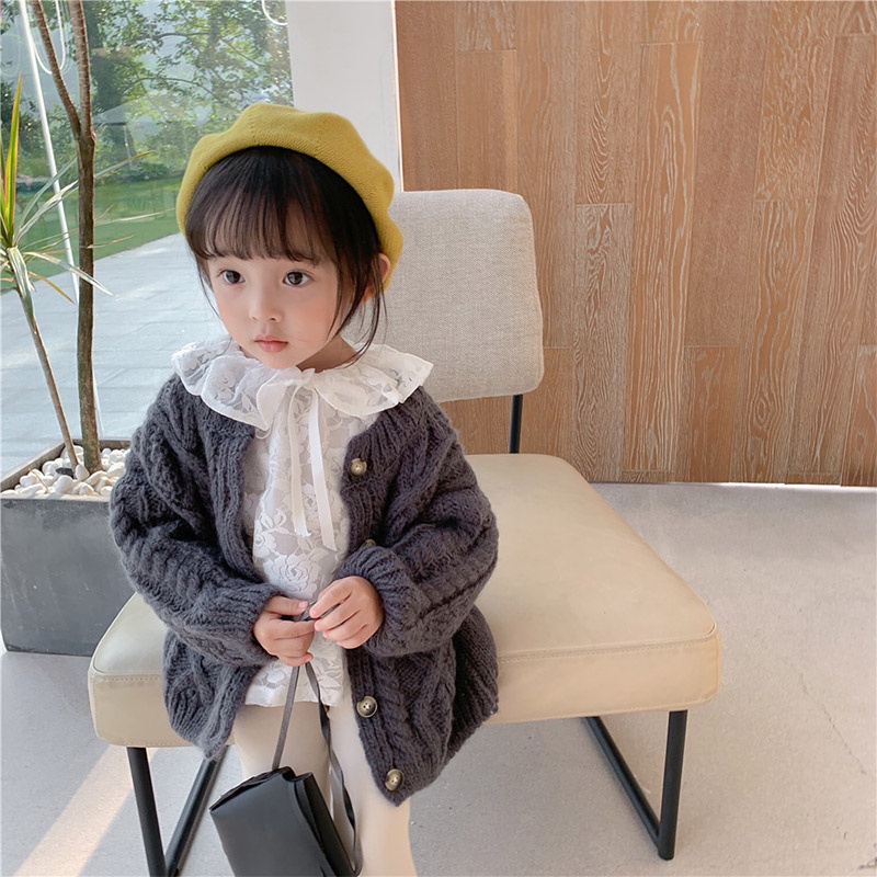 Áo khoác cardigan IQ ANGEL vải dệt kim phong cách phương tây thời trang xuân thu dành cho nữ