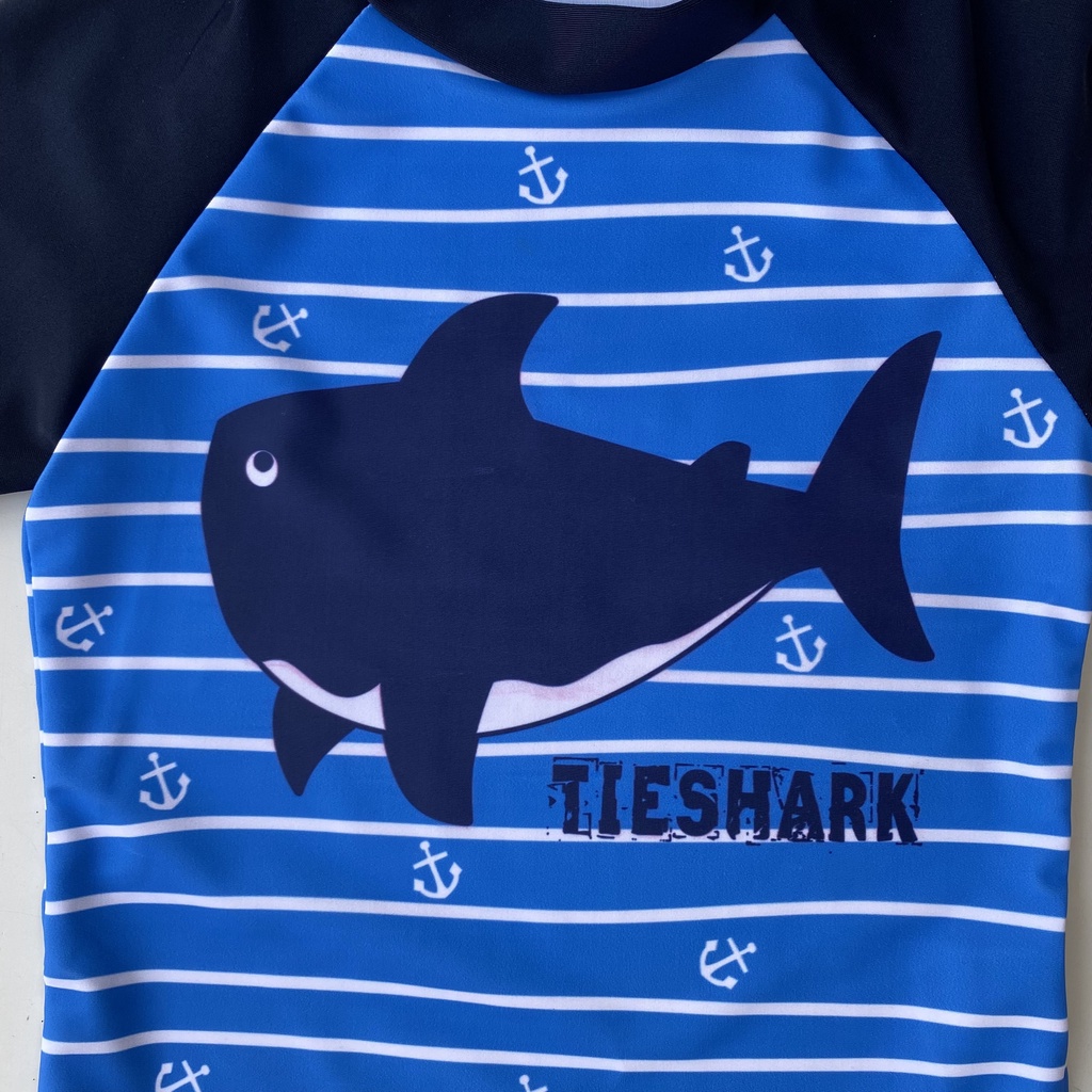 Bộ đồ quần áo bơi hình cá mập (tie shark) kèm mũ dành cho bé hàng cao cấp