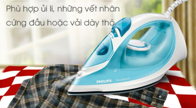 [Mã 159ELSALE hoàn 7% đơn 300K] Bàn Là Hơi Nước PHILIPS 2000W Nhập Khẩu Chính Hãng GC1740