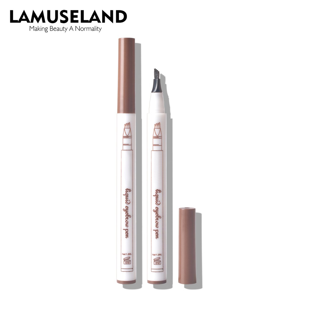 Bút kẻ mày dạng lỏng Lamuseland S003 4 ngạnh 1Ml trang điểm chống thấm nước và mồ hôi lâu trôi