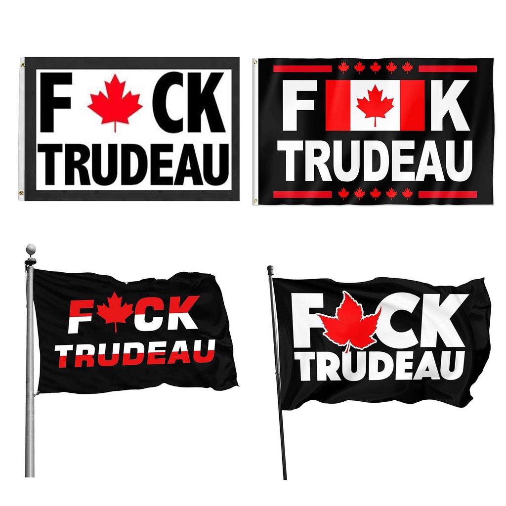 Cờ Trudeau Canada Bằng Polyester Kích Thước 3x5ft 90x150cm F Không Phai Màu