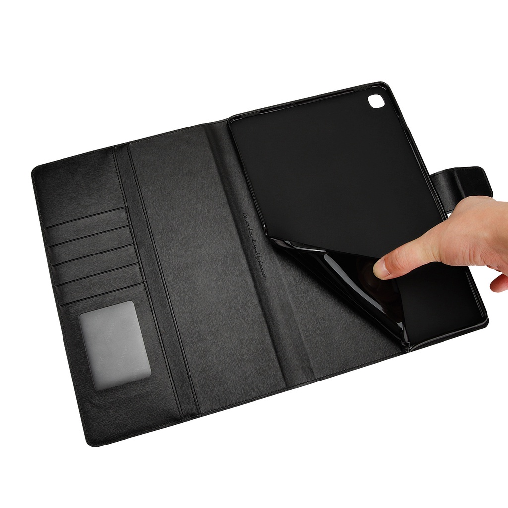 Bao da dạng ví SamSung Galaxy Tab A7 2020 T505, Tab S6 Lite hiệu Hanman có quai cài