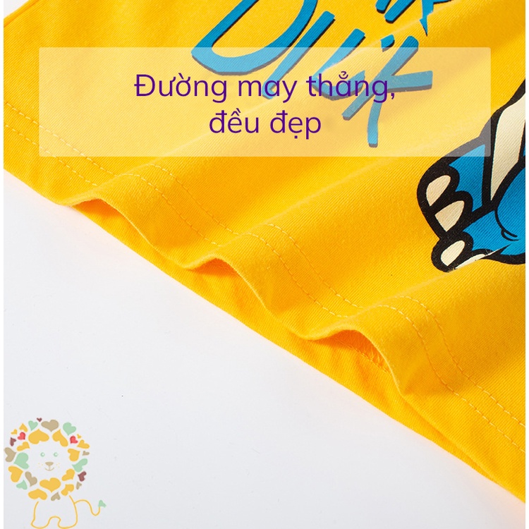 Áo thun bé trai cộc tay BETOP áo phông bé trai hoạ tiết 3D đáng yêu chất cotton hàng xuất Âu Mỹ